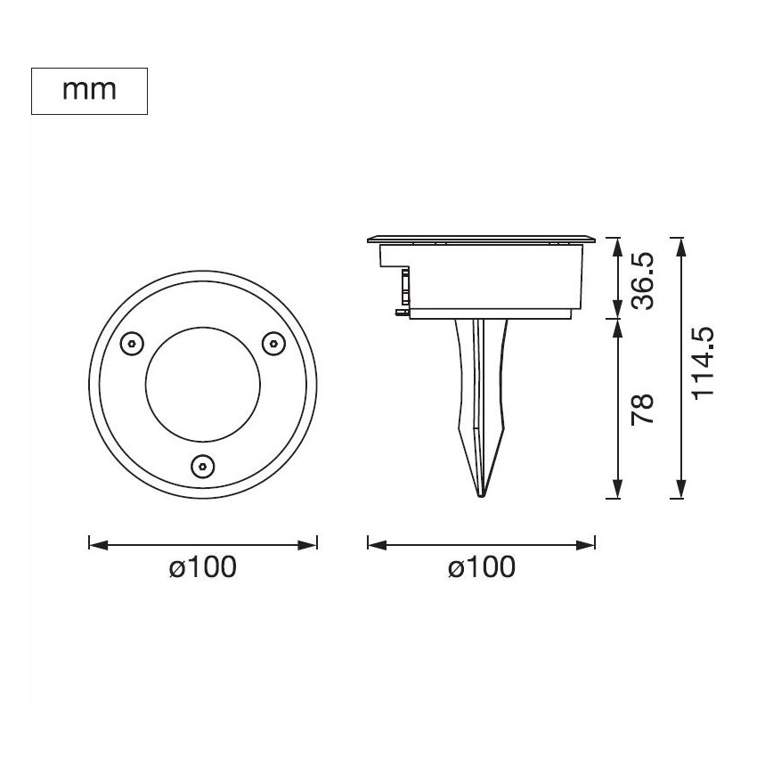 Ledvance - LED Lampa zewnętrzna ENDURA HYBRID SPIKE LED/1W/12V IP44