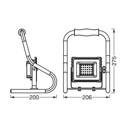 Ledvance - LED Naświetlacz R-STAND LED/10W/5V 2200 mAh IP44