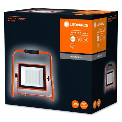 Ledvance - LED Naświetlacz R-STAND LED/30W/5V 2200 mAh IP44