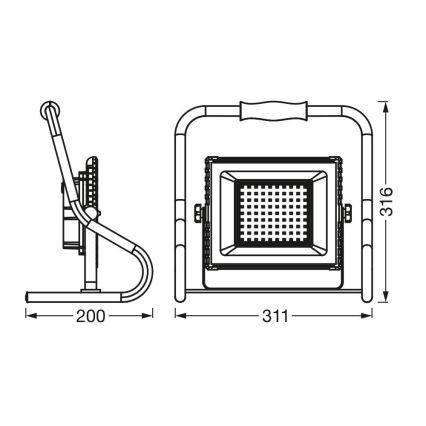 Ledvance - LED Naświetlacz R-STAND LED/30W/5V 2200 mAh IP44