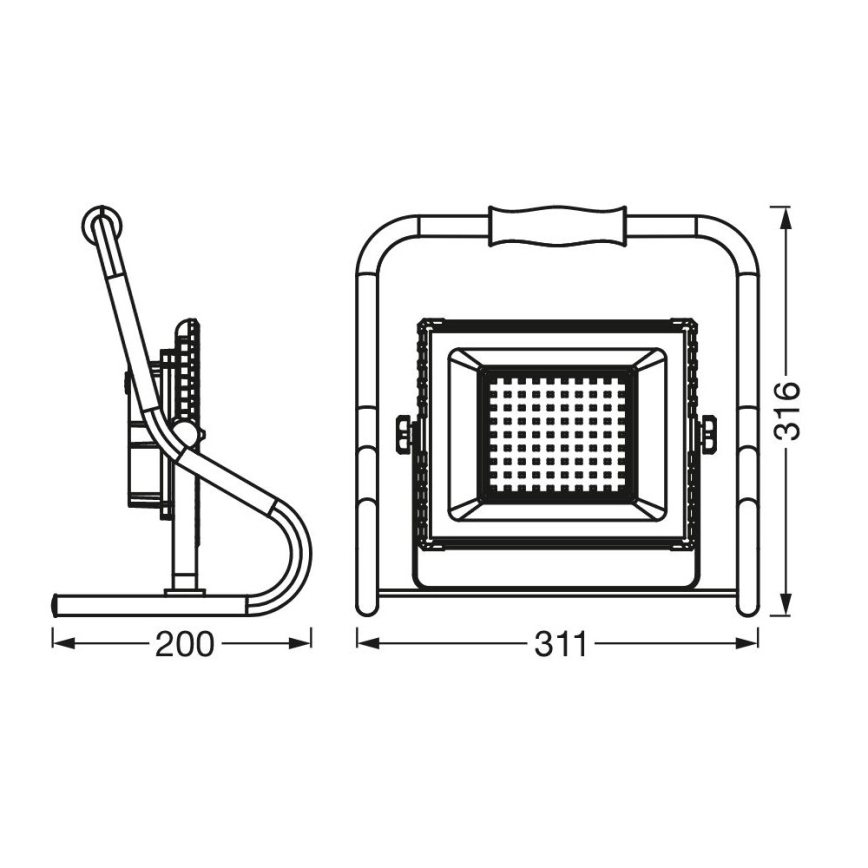 Ledvance - LED Naświetlacz R-STAND LED/30W/5V 2200 mAh IP44