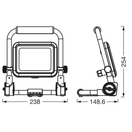 Ledvance - LED Naświetlacz WORKLIGHT R-STAND LED/20W/230V 6500K IP54