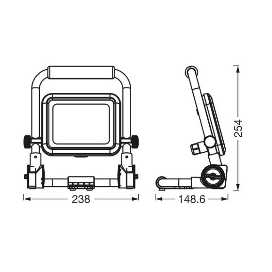 Ledvance - LED Naświetlacz WORKLIGHT R-STAND LED/20W/230V 6500K IP54