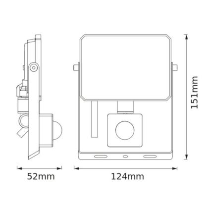 Ledvance - Naświetlacz LED z czujnikiem ruchu i zmierzchu FLOODLIGHT LED/20W/230V 3000K IP65