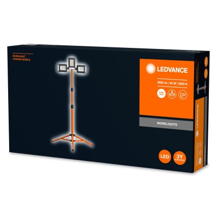 Ledvance - LED Naświetlacz z uchwytem TRIPOD 1xLED/30W/230V + 2xLED/5W IP65