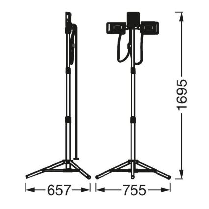 Ledvance - LED Naświetlacz z uchwytem TRIPOD 1xLED/30W/230V + 2xLED/5W IP65