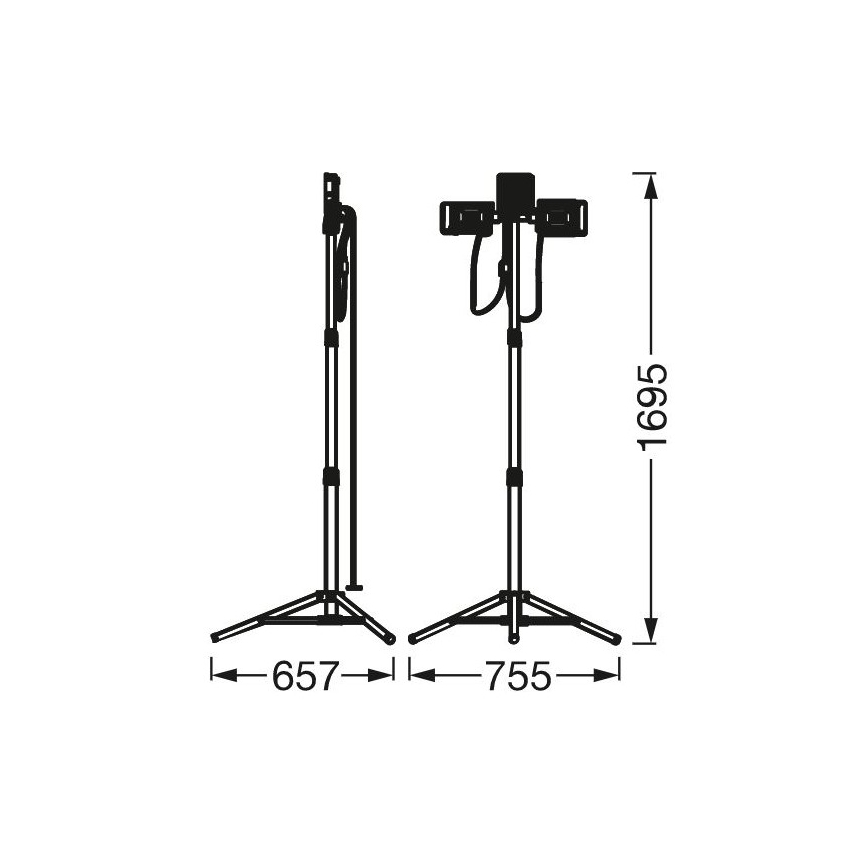 Ledvance - LED Naświetlacz z uchwytem TRIPOD 1xLED/30W/230V + 2xLED/5W IP65