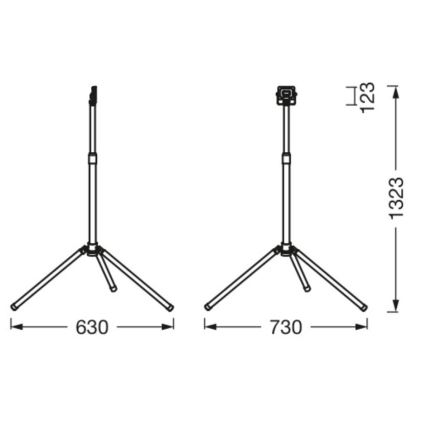 Ledvance - LED Zewnętrzny reflektor z uchwytem WORKLIGHT TRIPOD LED/20W/230V 6500K IP65