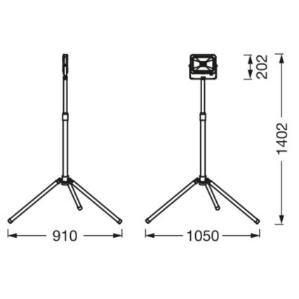 Ledvance - LED Zewnętrzny reflektor z uchwytem WORKLIGHT TRIPOD LED/30W/230V 6500K IP65