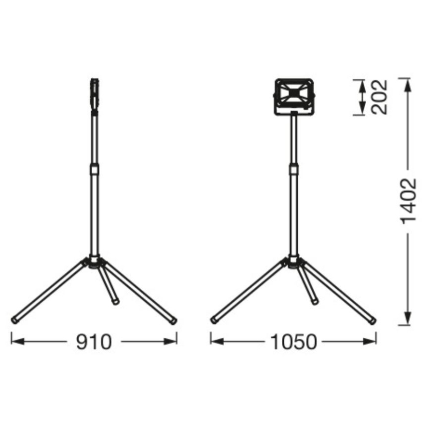 Ledvance - LED Zewnętrzny reflektor z uchwytem WORKLIGHT TRIPOD LED/30W/230V 6500K IP65