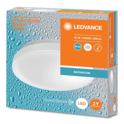 Ledvance - LED Plafon łazienkowy z czujnikiem CEILING ROUND LED/12W/230V IP44