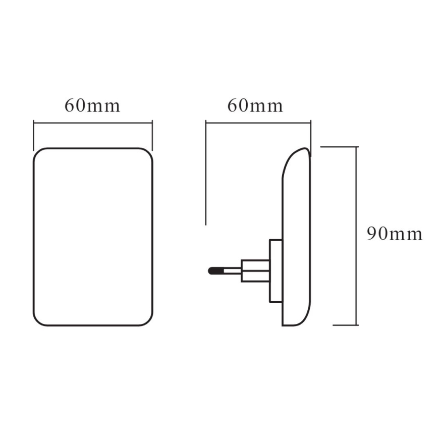 Ledvance - LED Oświetlenie nocne z czujnikiem LUNETTA LED/0,28W/230V 3000K