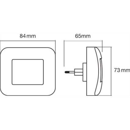 Ledvance - LED Oświetlenie nocne z czujnikiem LUNETTA LED/0,2W/230V 3000K