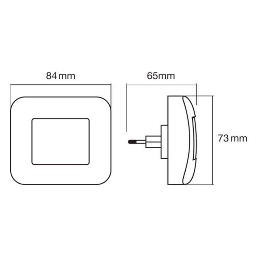 Ledvance - LED Oświetlenie nocne z czujnikiem LUNETTA LED/0,2W/230V 3000K