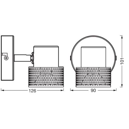 Ledvance - LED Oświetlenie punktowe DECOR CORK 1xGU10/3,4W/230V