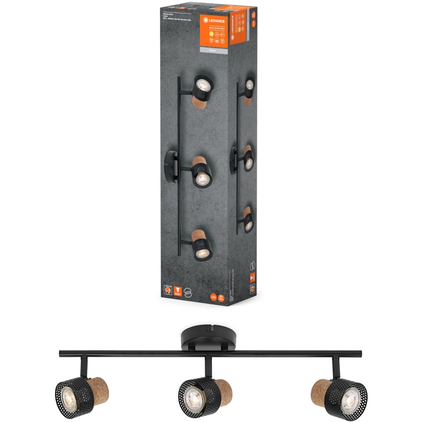 Ledvance - LED Oświetlenie punktowe DECOR CORK 3xGU10/3,4W/230V