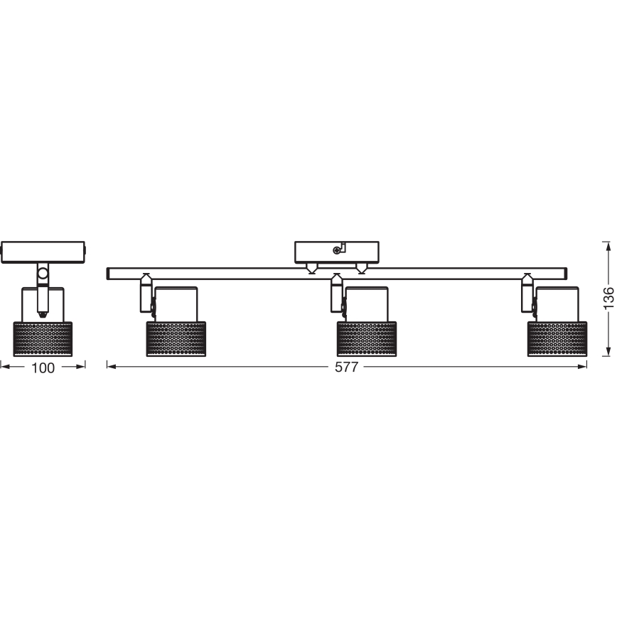 Ledvance - LED Oświetlenie punktowe DECOR CORK 3xGU10/3,4W/230V