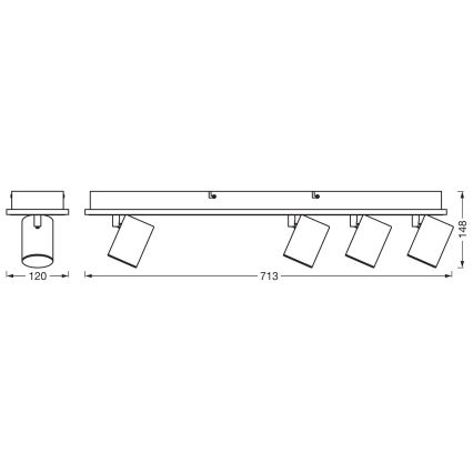 Ledvance - LED Oświetlenie punktowe DECOR MARS LED/58,5W/230V