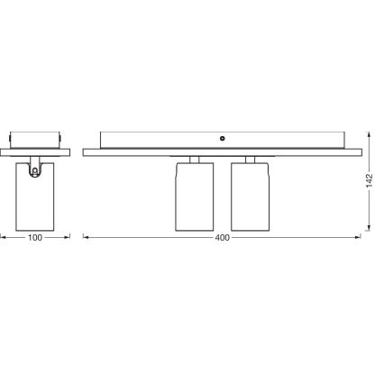 Ledvance - LED Oświetlenie punktowe DECOR MERCURY 2xGU10/3,4W/230V