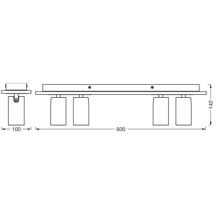 Ledvance - LED Oświetlenie punktowe DECOR MERCURY 4xGU10/3,4W/230V