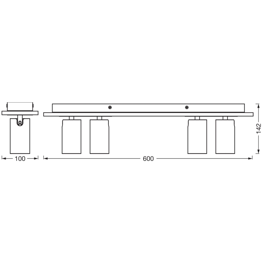 Ledvance - LED Oświetlenie punktowe DECOR MERCURY 4xGU10/3,4W/230V