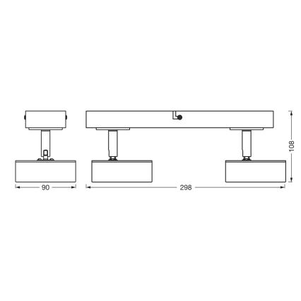 Ledvance - LED Oświetlenie punktowe DECOR PLUTO 2xLED/4,8W/230V