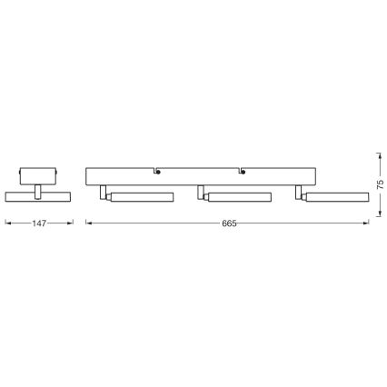 Ledvance - LED Oświetlenie punktowe DECOR SATURN 3xLED/11W/230V 3000/4200/6500K