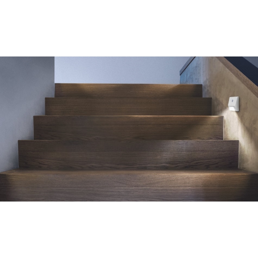Ledvance - Oprawa schodowa LED z czujnikiem NIGHTLUX LED/0,25W/3xAAA IP54