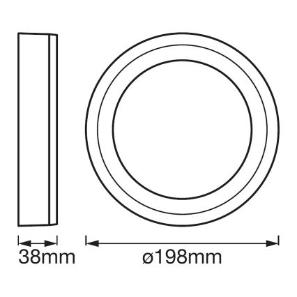 Ledvance - LED Oświetlenie sufitowe ROUND LED/15W/230V średnica 20 cm