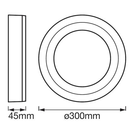 Ledvance - LED Oświetlenie sufitowe ROUND LED/18W/230V średnica 30 cm