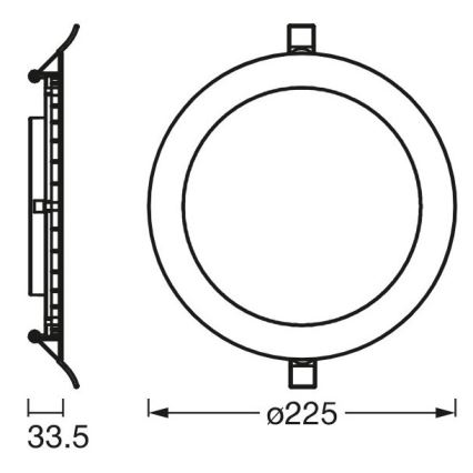 Ledvance - LED Oświetlenie wpuszczane SLIM LED/22W/230V 6500K