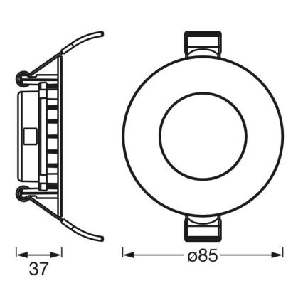 Ledvance - LED Oświetlenie wpuszczane SLIM LED/4,5W/230V 6500K