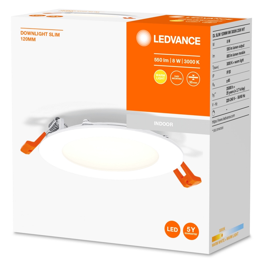 Ledvance - LED Oświetlenie wpuszczane SLIM LED/8W/230V 3000K