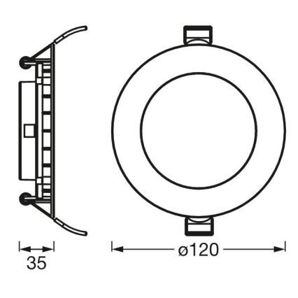 Ledvance - LED Oświetlenie wpuszczane SLIM LED/8W/230V 3000K