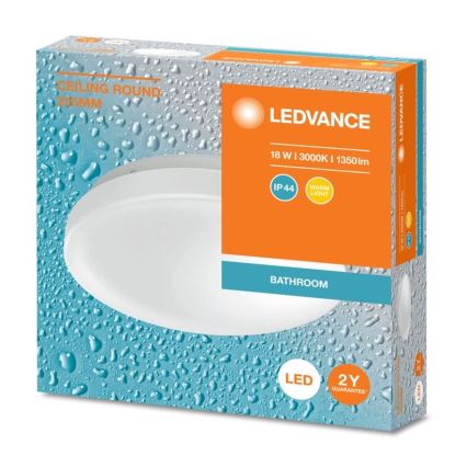 Ledvance - LED Plafon łazienkowy CEILING ROUND LED/18W/230V 3000K IP44