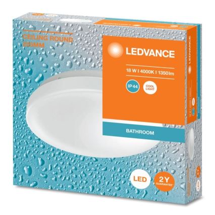 Ledvance - LED Plafon łazienkowy CEILING ROUND LED/18W/230V 4000K IP44