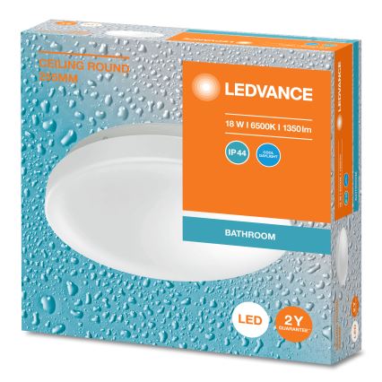 Ledvance - LED Plafon łazienkowy CEILING ROUND LED/18W/230V 6500K IP44