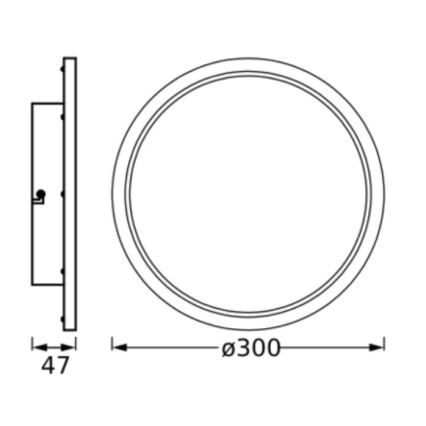 Ledvance - LED Plafon łazienkowy DISC LED/18W/230V 3000/4000K IP44