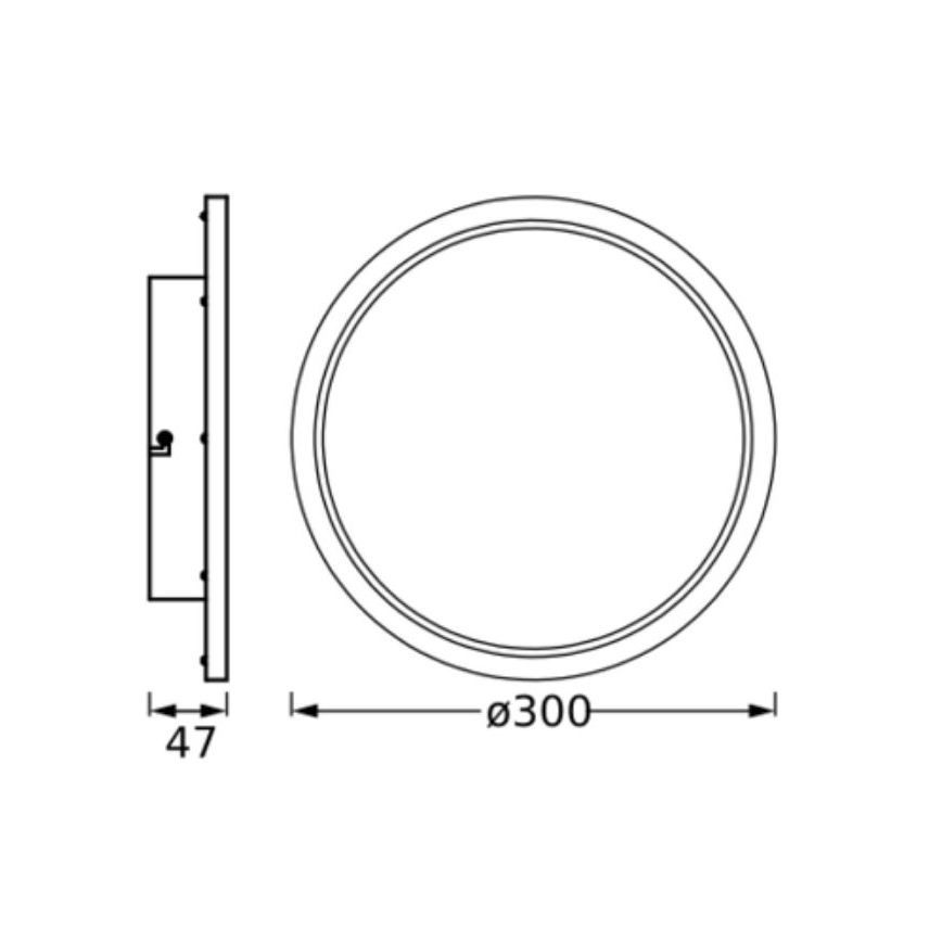 Ledvance - LED Plafon łazienkowy DISC LED/18W/230V 3000/4000K IP44
