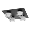 Ledvance - LED Plafon łazienkowy ORBIS FLAME 4xLED/5,5W/230V 3000/4000K IP44 czarny