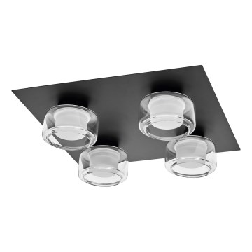 Ledvance - LED Plafon łazienkowy ORBIS FLAME 4xLED/5,5W/230V 3000/4000K IP44 czarny