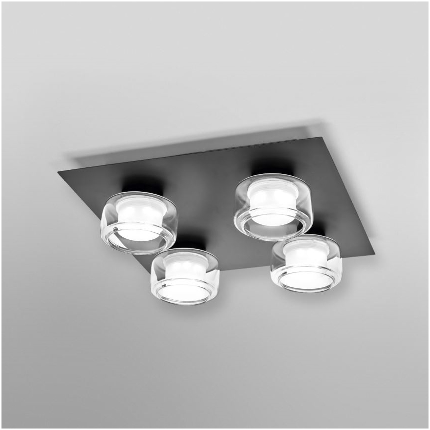 Ledvance - LED Plafon łazienkowy ORBIS FLAME 4xLED/5,5W/230V 3000/4000K IP44 czarny