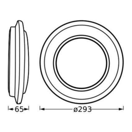 Ledvance - LED Plafon ORBIS BERLIN LED/16W/230V czarny