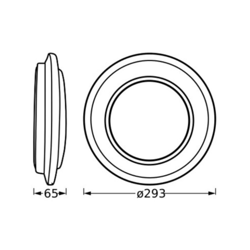 Ledvance - LED Plafon ORBIS BERLIN LED/16W/230V czarny