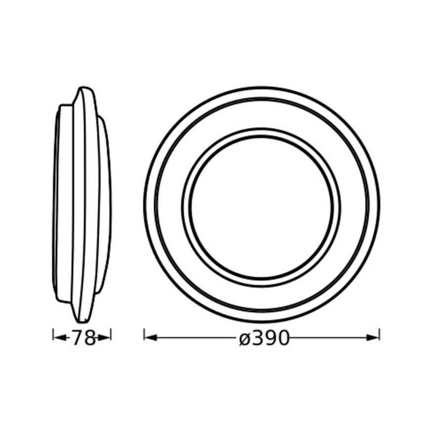Ledvance - LED Plafon ORBIS BERLIN LED/24W/230V srebrny
