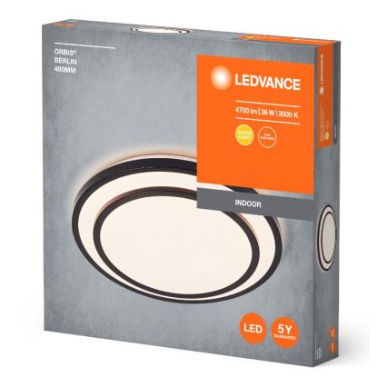 Ledvance - LED Plafon ORBIS BERLIN LED/36W/230V czarny