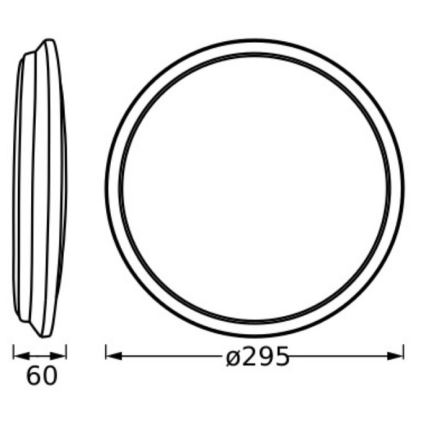 Ledvance - LED Plafon ORBIS DUBLIN LED/16W/230V śr. 29,5 cm