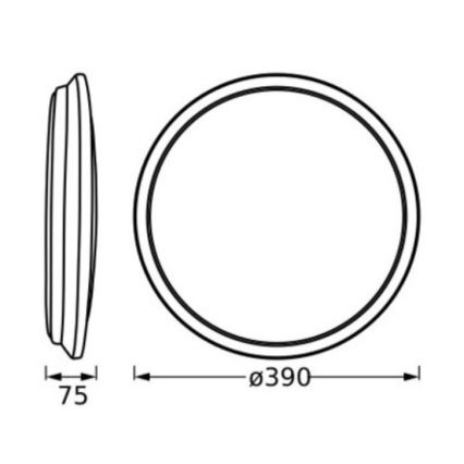 Ledvance - LED Plafon ORBIS DUBLIN LED/24W/230V śr. 39 cm