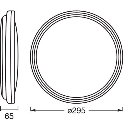 Ledvance - LED Plafon ORBIS HELMAN LED/16W/230V śr. 29,5 cm srebrny