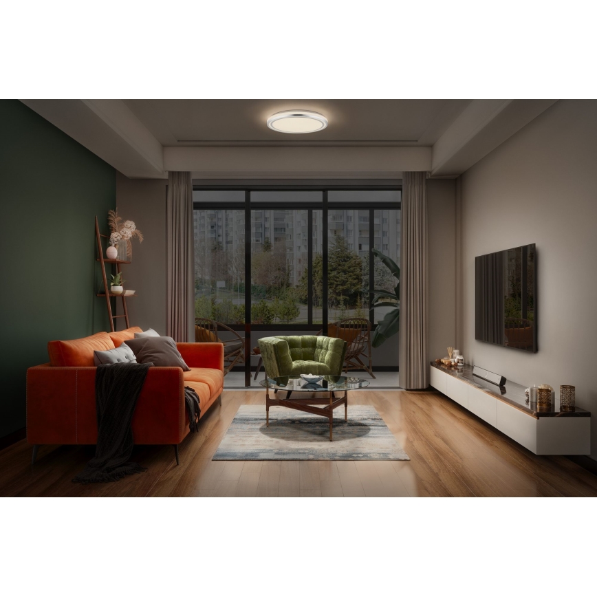 Ledvance - LED Plafon ORBIS HELMAN LED/36W/230V śr. 48,5 cm srebrny